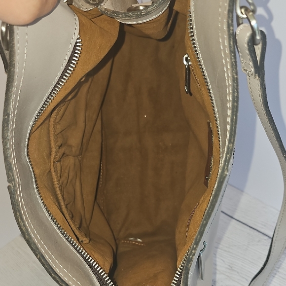 EUC Patricia Nash Lindsey Large Slouchy Satchel/Crossbody Stone - Picture 8 of 12